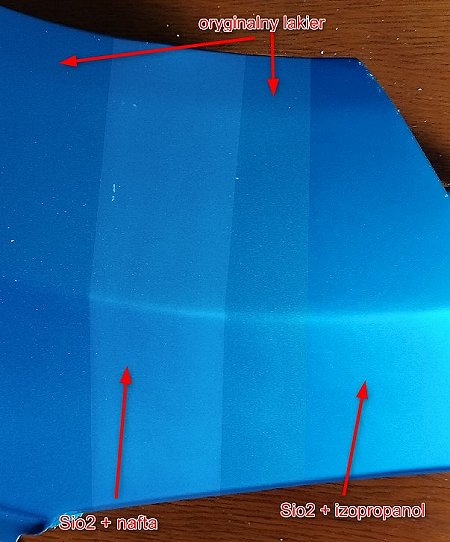 test ceramiki self made na lakierze samochodowym